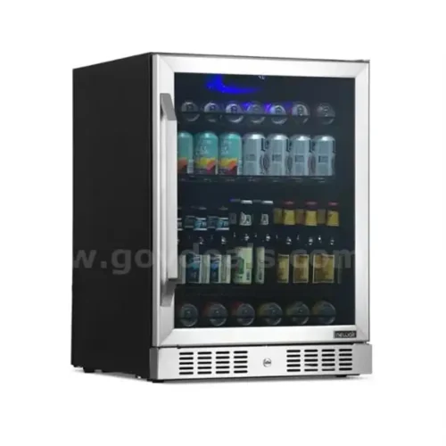 NewAir - 24” 177 Can Built-In Beverage Cooler with Precision Temperature Controls and Adjustable Shelves