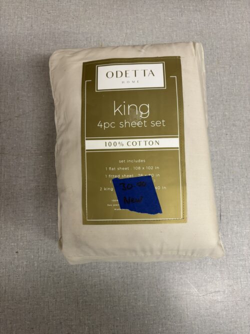 Odetta Home - King 4pc sheet set - 100% cotton