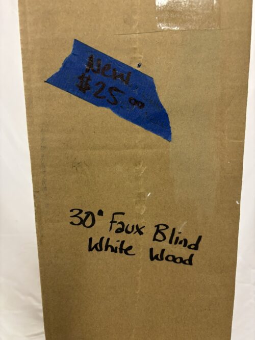 30in Faux Wood Blind - White - Image 2